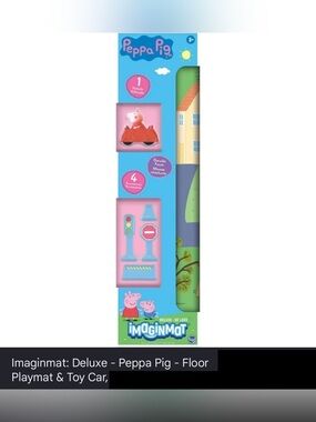 Imaginmat Deluxe Peppa Pig Floor Playmat set. w Car + 30.5”x23.5” NWT